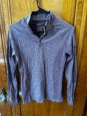 FIGS Heathered Plum Half-Zip Pullover